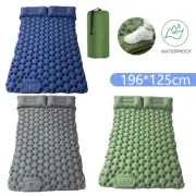 Double Self Inflating Mattress Camping Sleeping Mat Air Bed Pad with Pillow AU