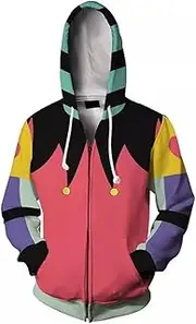 [TUTUDEPOT] Hazbin Alastor Hoodie Cartoon Hotel Zipper Hooded Angel Dust Lucifer Sweatshirt Halloween Cosplay Suit