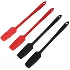 4 pcs Heat Resistant Silicone Scraper Long Handle Jar Spatula Kitchen