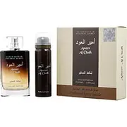Lattafa Ameer Al Oudh By Lattafa Eau De Parfum Spray 3.4 Oz & Deodorant 1.6 Oz