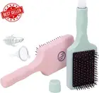 Hair Brush Flask 2-Pack Hidden Drink Containers Pink & Green BPA-Free 16oz