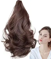 Curly Ponytail Extension,Hairpiece Ponytail Clip In Claw | Highlight Ponytail Extension Claw Short Thick Wavy Curly Clip Fake Hair Soft Natural Looking Hairpiece for Women