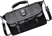 [GALPADA] 1pc Large Capacity Skull Bag Belt Wallet Clutch Canvas Messenger Bag for Men Canvas Bags for Women Handbags Sling Vintage Tote Bag Mini -body Bags Basket Zip Black