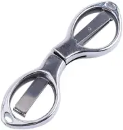 Mini Multipurpose Folding Keychain Fishing Scissors Stainless Steel Blister Card