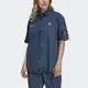 Adidas Denim Shirt [HL9059] 女 短袖上衣 休閒 複古 經典 丹寧 柔軟 舒適 國際版 藍