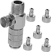 1 Set Quick Connector Accessories Airbrush Adaptor Air Hose Fitting Airbrush Hose Fitting Connector Airbrush Quick Connect Fittings Air Brush Quick Connect Silver Copper
