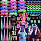 158 PCS Glow in the Dark Party Supplies,14Pcs LED Glasses, 30 LED Finger Lights,