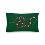 Snakes On Green Premium Pillow