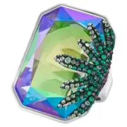 NIB AUTHENTIC SWAROVSKI Gisele Ring Multi-colored Palladium Plating 5294959