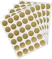 150 Pack Scratch Off Labels Stickers, 1" Round Circle Self-Adhesive Scratch Off Cards for DIY Scratch Off Reward Card (Gold)