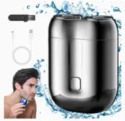 New Mini Dual-Head Electric Shaver, Unisex Mini Portable Electric Shaver Silver