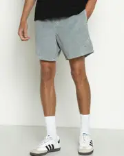 [S-Double] S-Double Men's Cord Coast Shorts in Washed Steel Grey Size Large L Washed Steel Grey