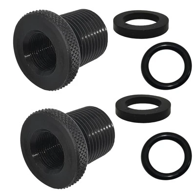 2 Pack Thread Adapters and Washers 1/2 * 28-3/4 * 16 Black