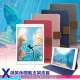 Xmart for iPad 10.2吋 2020 微笑休閒風支架皮套+鋼化玻璃貼組合桃