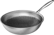 Soup Pot Stainless Steel Wok Magnetic Cooker Universal Uncoated Non-Stick Pan Full Screen Honeycomb Stainless Steel Wok Gift Pot