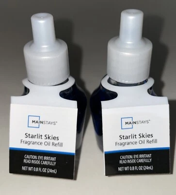 2 Mainstays STARLIT SKIES Fragrance Plug Oil Refills