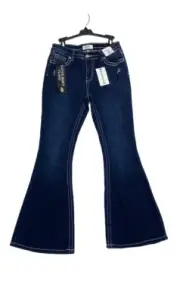 New Bamboo Super Soft Flare Size 11 Blue Jeans NWT Orginal Denim