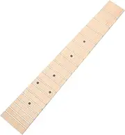 Hoement Wooden Ukulele Fretboard Replacement Maple Guitar Fingerboard Durable Thickness with Dot Inlays for DIY Ukulele Projects and Guitar Restoration