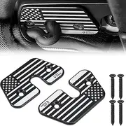 JOYTUTUS Aluminum Alloy American Flag Sun Visor Clips - 2 PCS, Fits Wrangler JK 2018, JL 2018-2023, 2020-2023 Gladiator, Repairs Sagging Visor