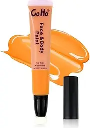 Go Ho Orange Face Paint Stick(0.85oz),Water Based Cream Orange Body Paint Washable,Liquid Concealer,Covers Oil-Free,Halloween Cosplay SFX Foundation Tiger Pumpkin Makeup