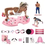 HOME WORKOUT SET Push Up Board Bar Resistance Bands 32 in 1 LALAHIGH