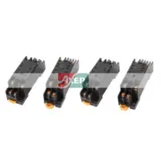 A● 4 Pcs PTF-08A 8P Screw Terminal Relay Socket Base DIN Rail for HH52P
