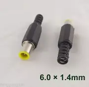 10x 6.0 x 1.4mm DC Power Cable Male Plug Connector Adapter Plastic CCTV Charger