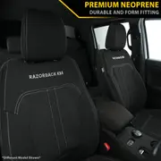 Ford Next-Gen Ranger T6.2 - Wildtrak, Wildtrak X, Platinum & Stormtrak - GP6 Premium Neoprene 2x Front Row Seat Covers (Available)