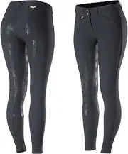 [HORZE] Grand Prix Silicone Grip Full Seat Womens Riding Breeches 12 Reg Peacoat Dark Blue