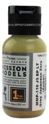 Mission Models Paints Color: MMP-110 J3 SP LT Grey Japanese Zero (Amber)