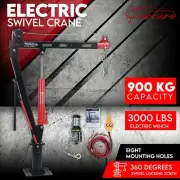 900kg Swivel Hydraulic Crane Hoist 12V Electric Jack UTE Trailer Pick up Lift FS