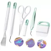 5 PCS Vinyl Weeding Tool Set, Tweezers & Spatula & Weeders & Scraper & Scissor