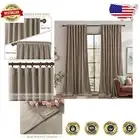 Elegant Back Tab Velvet Curtains - 2 Room Darkening Panels in Camel Beige, 62x84