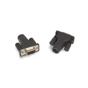 1in PS2 Female Mouse to DB9 Female Serial Port Adapter PS2 Mini DIN 6 - Black