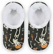 [Caihoyu] Kids Girls Boys Closed Back House Slippers Fuzzy Fleece Non-Slip Travel Slippers Hotel Travel Bedroom Airplane Party