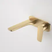 Caroma Contura II Wall Basin/Bath Mixer 180mm Lead Free Brushed Brass 849051BB6AF