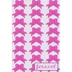 JOURNAL: HOT PINK HAIR BOW COLORFUL TRENDY WIDE RULED NOTEBOOK NOTEPAD OR JOURNAL