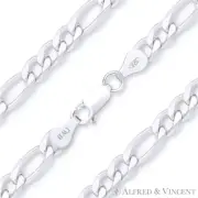 Figaro Figaroa Link 3.7mm Solid .925 Italy Sterling Silver Italian Chain Anklet