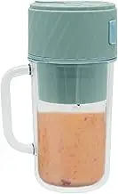 Hkuoeue Portable Blender for Shakes - Rechargeable Blender Portable Juicer Cup - Leak-Proof Food Processing Mixer, Blending Machine with Straw for Travel, Gym, Home, Picnic, Camping