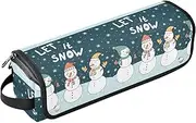 [sanluoli] 2-in-1 Curling Iron Travel Case and Heat Resistant Mat with Zipper Portable Travel Carrying Case Merry Christmas