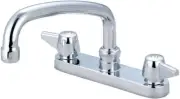 Central Brass 0125-A Two Handle 6" Installation Cast Brass Kitchen Faucet Chrome