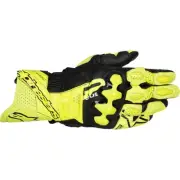 Alpinestars GP Plus R V3 Leather Gloves (Medium, Fluo Yellow/Black)