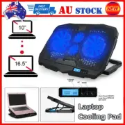 Notebook Laptop Cooling Pad USB Port Cooling Fan Stand Dual for 10-16.5" Laptops