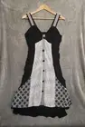 Chelsea Ladies Dress Unique Boho Black White Pattern Sleeveless Midi Sz Medium