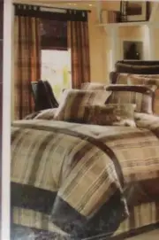 Croscill Tab Top Curtain Panel Set - Lake George Brown