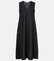 [Asceno] Asceno Nisha linen midi dress AU 10 black