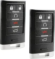 USARemote Key Fob Remote Replacement for 2008 2009 2010 2011 2012 2013 2014 Cadillac CTS STS 5-Button Smart Prox M3N5WY7777A, 25943677 - Professional Programming Required (Set of 2)