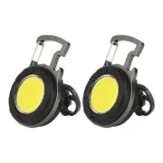 Mini LED Flashlight USB Charging COB Keychain Work Light Floodlight Portable