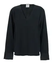 V-neck knitted pullover 1,4 black