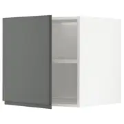 METOD top cabinet for fridge/freezer, white/Voxtorp dark grey, 60x60x60 cm